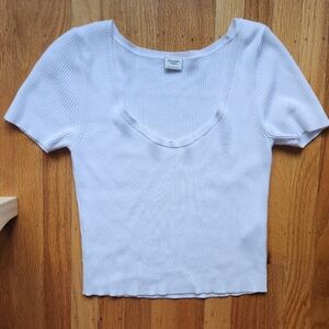 Abercrombie Ribbed Scoopneck Sweater Tee